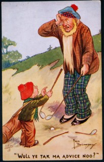 Golfing cartoon, c1920s. Artist: Unknown