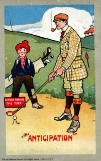 Golfing cartoon, c1920s. Artist: Unknown