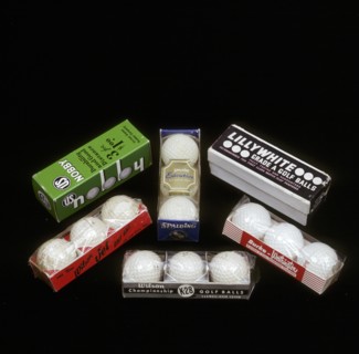 Selection of golf balls in their packaging, mid 20th century. Artist: Wilson Sporting Goods