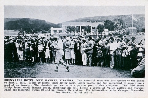 Bobby Jones playing golf at the Shenvalee Hotel, Virginia, USA, 1930. Artist: Unknown