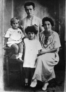 David Ben Gurion (1886-1973) with his family, 1920s. Artist: Unknown
