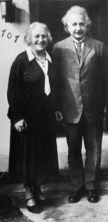 Albert Einstein (1879-1955) and Elsa Einstein. Artist: Unknown