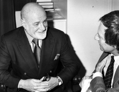 John Schlesinger (1926- ), British Film maker, with Barry Norman, British Film Critic, 1984. Artist: Unknown