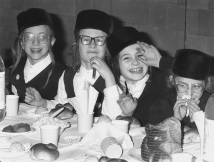 Jewish children at an Agudist event, 6 January 1989. Artist: Henry Jacobs