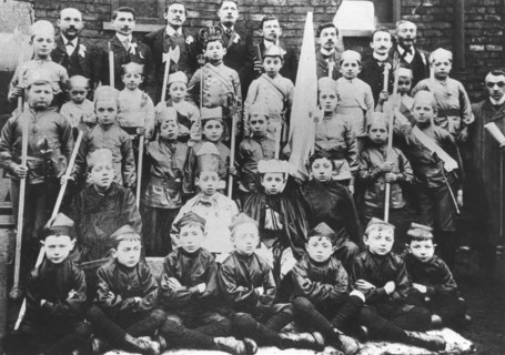 Boys in fancy dress for Purim, before 1914. Artist: Unknown