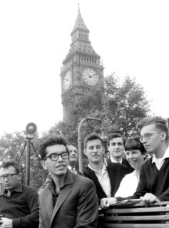 Israeli secondary school students, Westminster Pier, London, 26 July 1966. Artist: Unknown