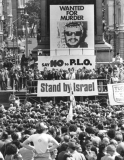 Anti-PLO rally, Trafalgar Square, London, July 1981. Artist: Sidney Harris