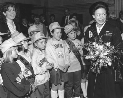 Princess Margaret with Brownies, c1990. Artist: Sidney Harris