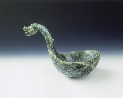 Green lead glazed ladle with dragon's head handle, Eastern Han dynasty, China, 1st-2nd century. Artist: Unknown