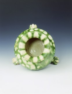 Green lead glazed tripod jar, High Tang period, China, 684-756. Artist: Unknown