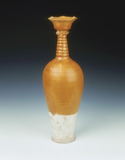 Brown glazed phoenix-headed vase, Liao Dynasty, China, 10th-early 11th century. Artist: Unknown