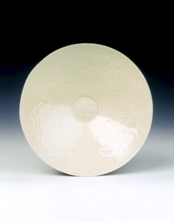 Ding bowl with phoenixes amid camellia scrolls, Jin dynasty, China, late 12th century. Artist: Unknown