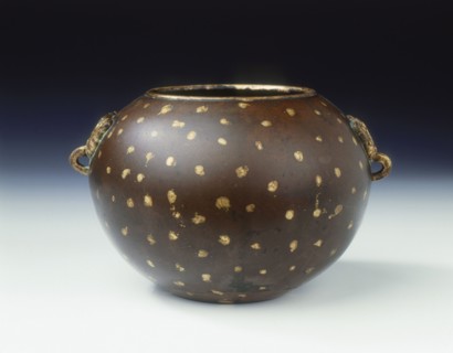 Bronze censer with gold encrustations, Chongzhen period, Ming dynasty, China, 1628-1644. Artist: Unknown