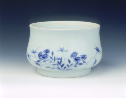 Blue and white censer, Transitional period, China, c1640. Artist: Unknown