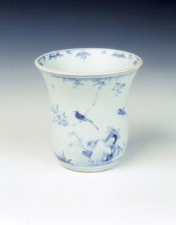 Blue and white tulip-shaped beaker, early Kangxi period, Qing dynasty, China, 1662-1677. Artist: Unknown