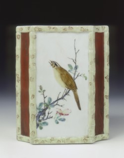 Famille rose brushpot, Yongzheng period, Qing dynasty, China, 1723-1735. Artist: Unknown