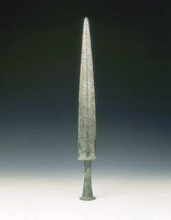Bronze sword with silvery spots, Eastern Zhou dynasty, 3rd century BC. Artist: Unknown