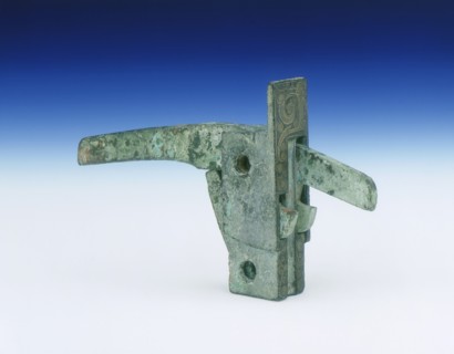 Bronze crossbow trigger mechanism with gold inlays, Eastern Zhou dynasty, China, 4th-3rd century BC. Artist: Unknown