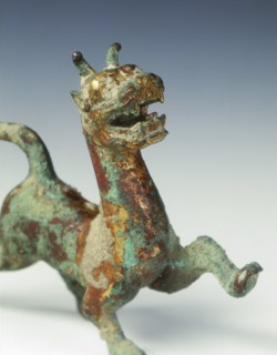 Gilt bronze striding chimera, late Eastern Han-early Six Dynasties period, China, 3rd century. Artist: Unknown
