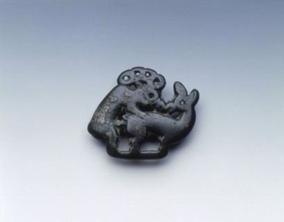 Ordos bronze plaque of stag and doe copulating, Eastern Zhou dynasty, China, 5th-4th century BC. Artist: Unknown