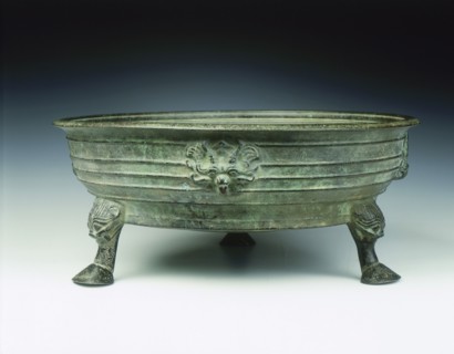 Bronze tripod basin with taotie masks, early Six Dynasties period, China, 3rd-4th century. Artist: Unknown