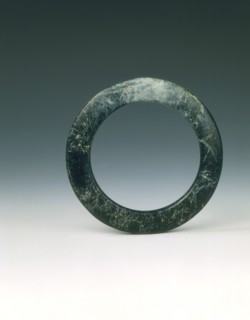 Dark green jade bracelet, Shang dynasty (Erligang Phase), China, c1600-c1400 BC. Artist: Unknown