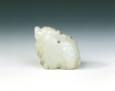 White jade qilin pendant, Southern Song dynasty, China, 1127-1279. Artist: Unknown