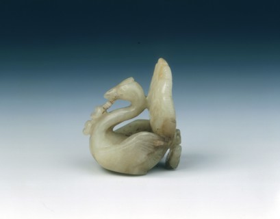 Jade peacock headdress finial, High Tang period, China, 684-756. Artist: Unknown