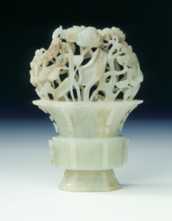 Jade gu shaped beaker, Southern Song-Yuan dynasty, China, 12th-14th century. Artist: Unknown