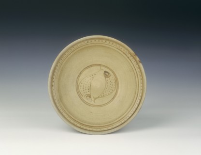 Sankampaeng stoneware dish with double fish decoration, Northern Thailand, 14th-15th century. Artist: Unknown