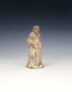 Black pottery figure of a lady, Six Dynasties period, probably Northern Wei, China, 5th century. Artist: Unknown