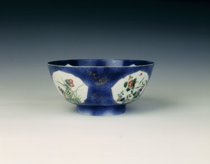 Souffle blue gilt ground bowl, Qing dynasty, China, after 1683. Artist: Unknown
