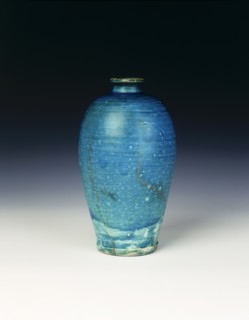 Cizhou turquoise-glazed meiping, Yuan dynasty, China, 1279-1368. Artist: Unknown