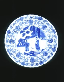 Blue and white plate, Qing dynasty, Kangxi middle period, China, 1683-1700. Artist: Unknown