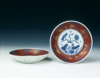 Pair of dishes with ducks, Ming dynasty, China, 1550-1599. Artist: Unknown