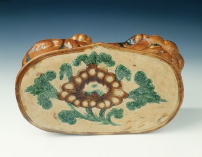 Cizhou-type sancai tiger pillow, Jin dynasty, China, 12th century. Artist: Unknown