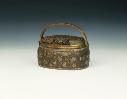 Gilded copper hand warmer, China, 1600-1650. Artist: Unknown
