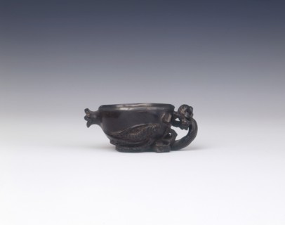 Zitan cup with the Five Poisons, Qing dynasty, China, 17th-18th century. Artist: Unknown