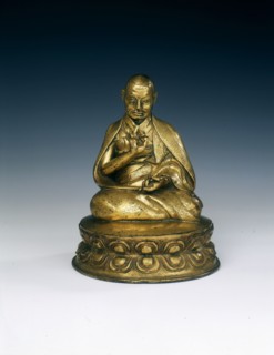 Gilt copper monk, Tibet, 16th century. Artist: Unknown