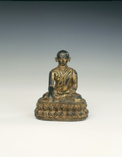 Gilt brass Lama, probably Nasa Tragpupa, Mongolia, 17th century. Artist: Unknown