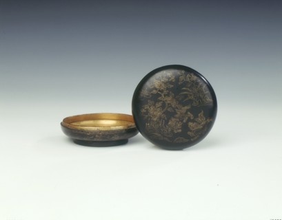 Damascened bronze incense box with lion dogs, Qing dynasty, China, 18th century. Artist: Unknown