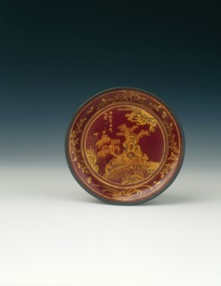 Black lacquer cupstand, Qing dynasty, China, 18th century. Artist: Unknown