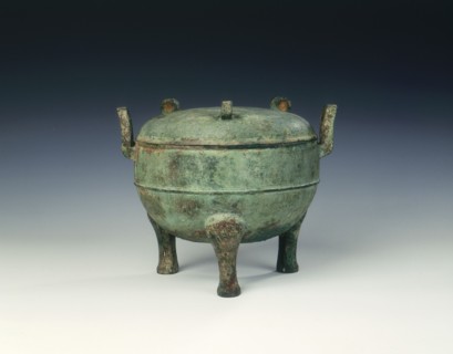 Bronze covered ding, late Spring and Autumn period, China, 5th century BC. Artist: Unknown