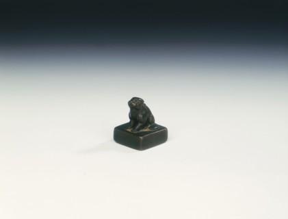 Bronze seal with hare-like finial, China, Ming dynasty (1368-1644) or earlier. Artist: Unknown