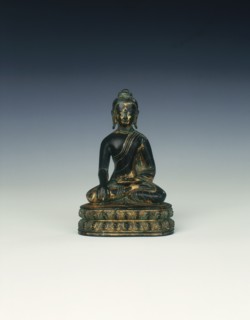 Gilt bronze Buddha, Tibet, 15th century. Artist: Unknown