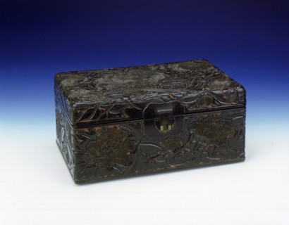 Carved brown lacquer box with phoenixes, mid-late Ming dynasty, China, 1500-1644. Artist: Unknown