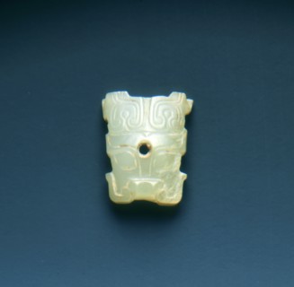 Jade taotie mask applique, Western Zhou dynasty, China, c1100-771 BC. Artist: Unknown