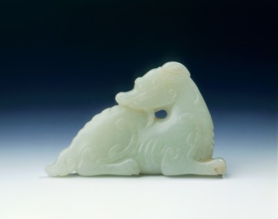 Jade mythical animal, Yuan or early Ming dynasty, 14th-15th century. Artist: Unknown