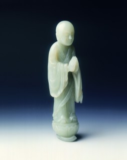 Jade Buddhist disciple, Qing dynasty, China, 1644-1911. Artist: Unknown