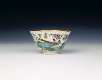 Famille rose bowl with pheasant, Qing dynasty, China, 1st half of 19th century. Artist: Unknown